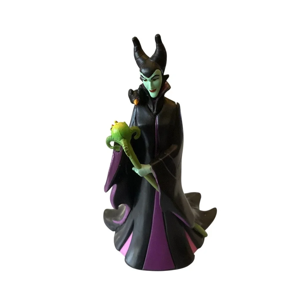 Disney Maleficent Sleeping Beauty PVC Figure 4 Inch Villain with Staff and Raven